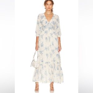 Free People Golden Hour Maxi Dress in Tea Combo